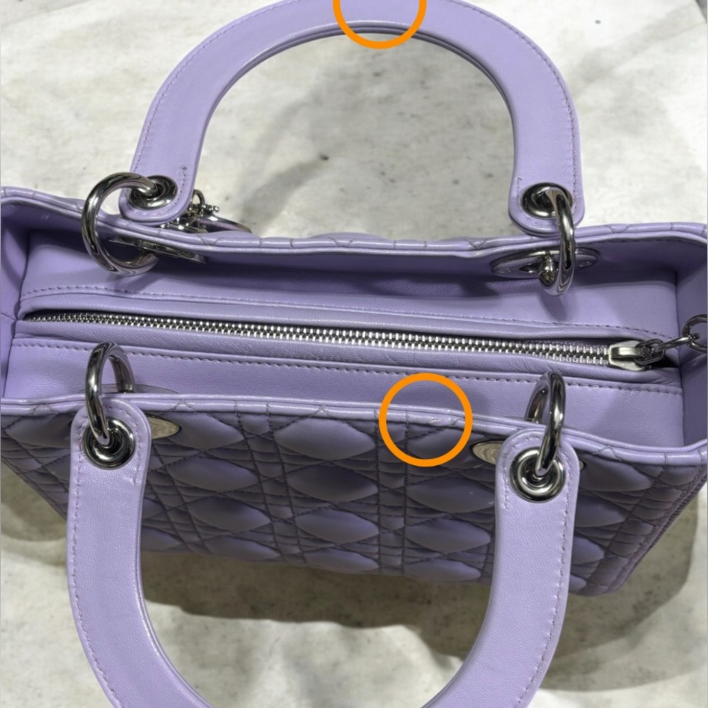Christian DIOR Lavender Cannage Lady Dior Bag - Picture 12 of 13